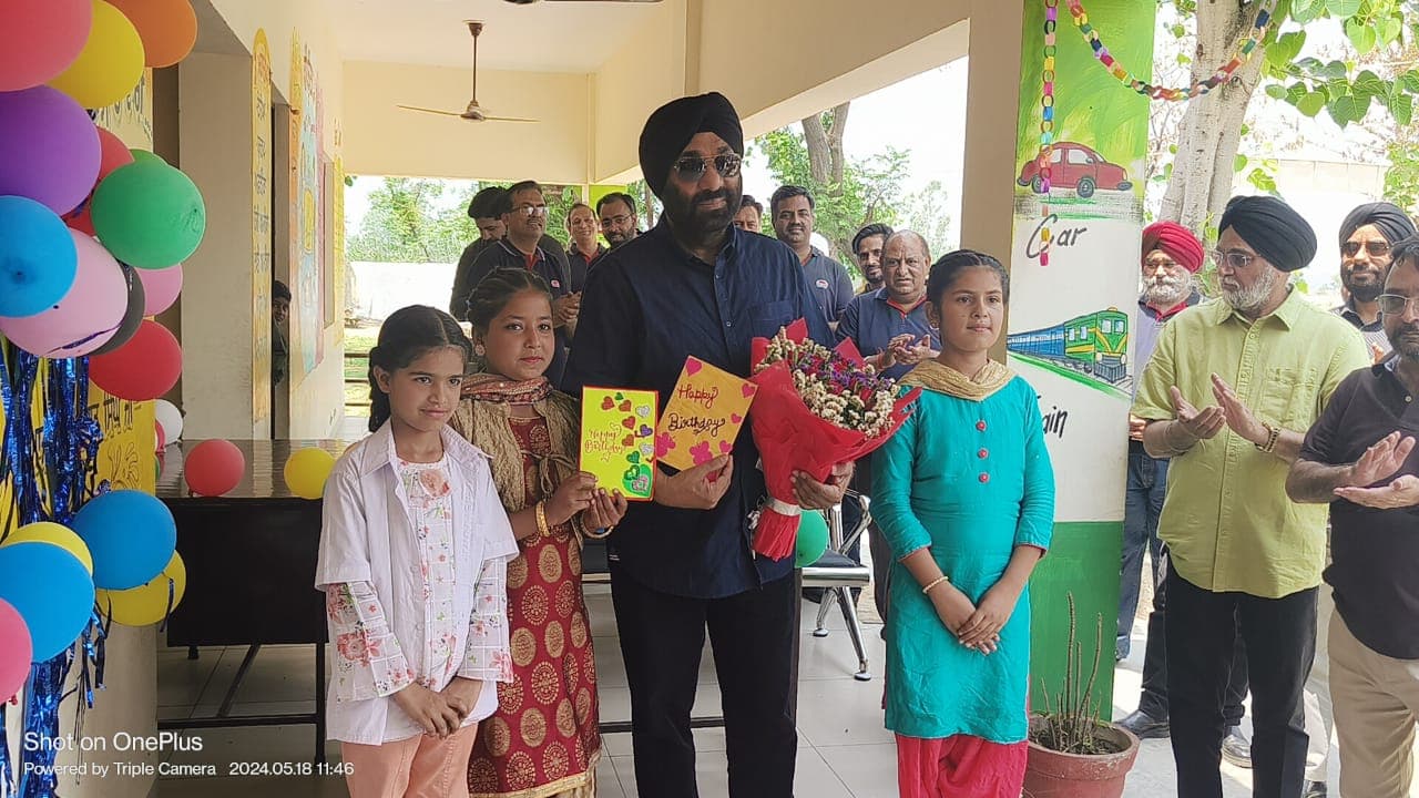 Birthday Seva celebrating with village school children